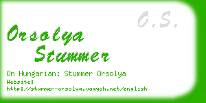 orsolya stummer business card
